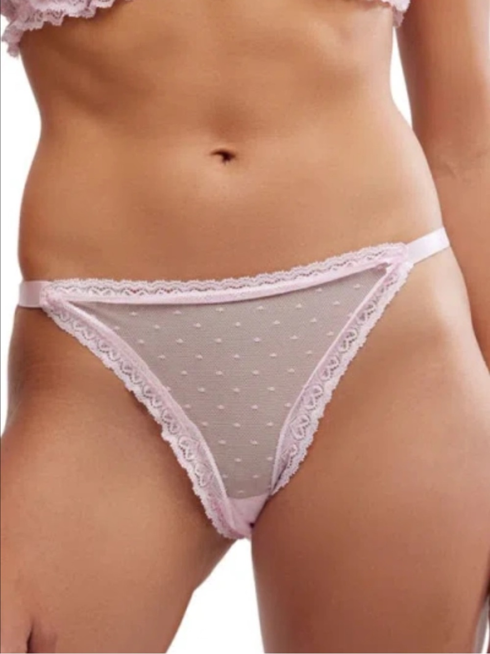 Free People Heart to Heart Bikini in Pink Size Small $28 Retail NWT